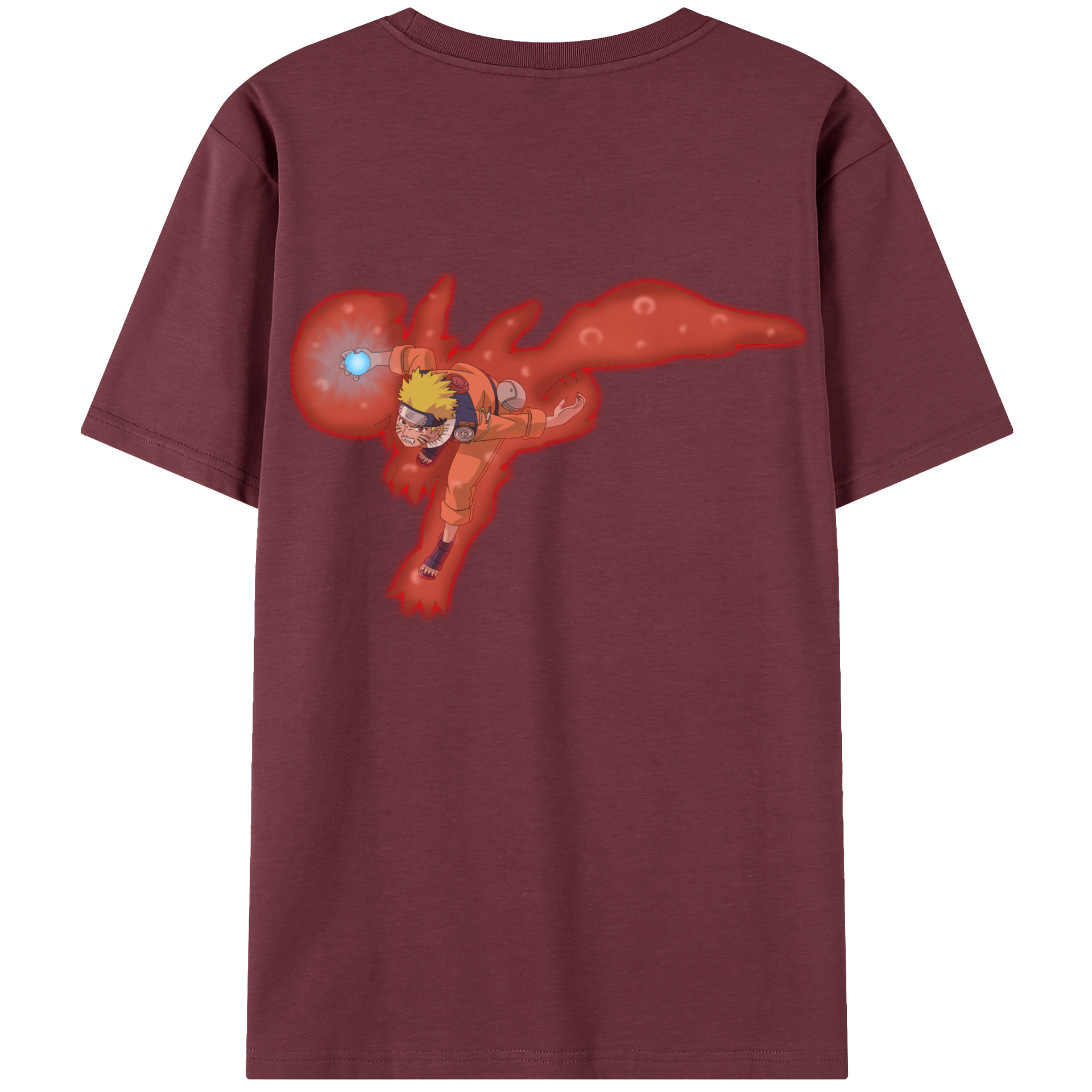 （画像用） NARUTO -ナルト- うずまき ナルト Uzumaki Naruto 綿100％半袖Tシャツ（背面プリント）
